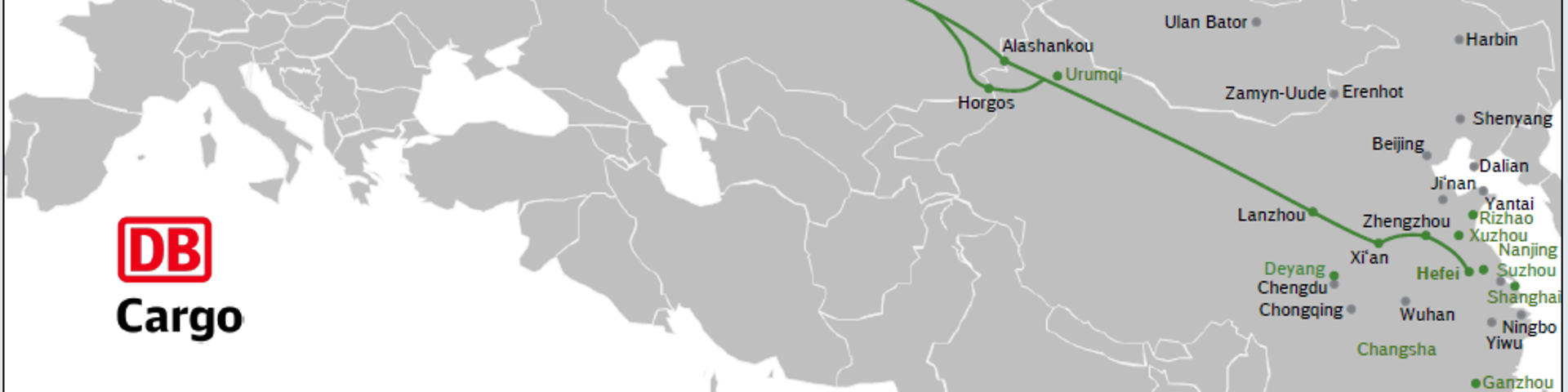 Route Hefei nach Neuss